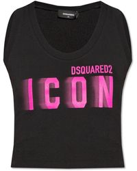 DSquared² - Cropped top with logo - Lyst
