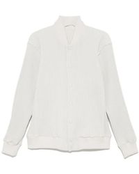 Issey Miyake - Truien & Vesten ,Wit ,Polyester Bomber Jacket - Lyst
