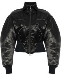 KNWLS - Jassen ,Zwart ,Leer M-Claw Bomber Jacket - Lyst