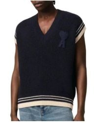 Ami Paris - V-Neck Knitwear - Lyst