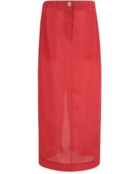 KHAITE - Midi Skirts - Lyst