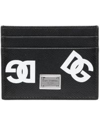Dolce & Gabbana - Porta carte in pelle con stampa logo - Lyst