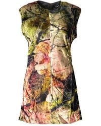 Desigual - Kleedjes ,Groen ,Korte Jurk Met Patroon - Lyst