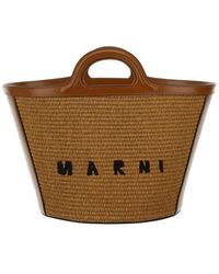 Marni - Tropicalia Eimer Tasche Mit Lederbesatz - Lyst
