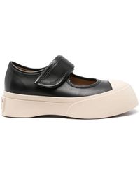 Marni - Zapatillas De Cuero Negro Detalles Metálicos, Mujer, Talla - Lyst