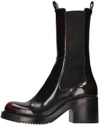 Elena Iachi - Hoch Geschnittene Leder-Ankle Boots - Lyst