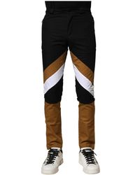 Dolce & Gabbana - Kleurblok Slanke Broek - Lyst
