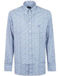 Etro - Overhemden ,Veelkleurig ,Katoen Gestreepte Button-Down Overhemd - Lyst