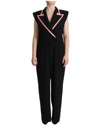 Dolce & Gabbana - Black wool blend sleeveless jumpsuit dress - Lyst
