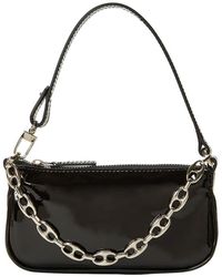 BY FAR - Studded patent leder schultertasche - Lyst