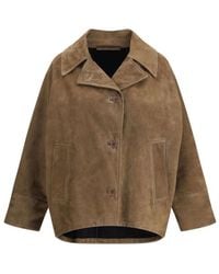 Salvatore Santoro - Asymmetrische Suède Leren Jas - Lyst