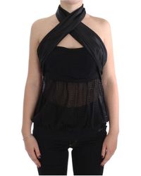 Exte - Tops ,Zwart ,Polyester Elegante Zwarte Wikkeltop Blouse - Lyst