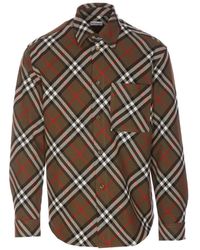 Burberry - Langärmeliges Kariertes Hemd Mit Knopfleiste - Lyst