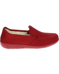 Rohde - Schoenen ,Rood ,Rode Gesloten Pantoffel Met Bontvoering - Lyst