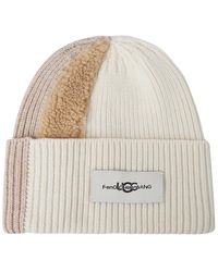 UGG - Colorblock logo patch beanie hat - Lyst