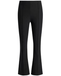 Vince - Broeken ,Zwart ,Katoen Mid-Rise Pintuck Crop Flare Pant - Lyst