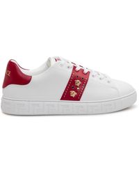 Versace - Schoenen ,Wit ,Greca Embellished Sneakers - Lyst