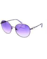 Swarovski - Occhiali da sole ovali viola con dettagli - Lyst