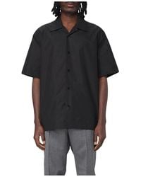 Jil Sander - Schwarzes Popeline-Hemd Minimalistisches Design - Lyst