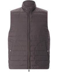 Herno - Jassen ,Bruin ,Nylon Ultralight Reversible Vest - Lyst