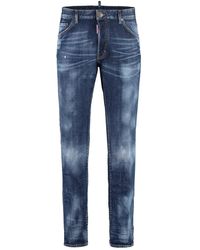 DSquared² - Zerrissene denim-jeans mit metallnieten - Lyst
