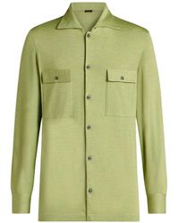 Kiton - Zijden Cashmere En Linnen Blend Overshirt - Lyst