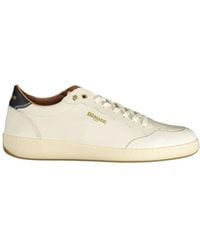 Blauer - Weißer Polyester-Sneaker Mit Kontrastdetails - Lyst