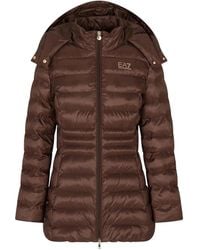EA7 - Jassen ,Bruin ,Stijlvolle Jas Voor Mannen - Lyst