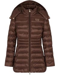 EA7 - Jassen ,Bruin ,Stijlvolle Jas Voor Mannen - Lyst