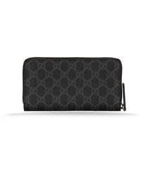 Gucci - Accessoires ,Grijs ,Leer Wallet - Lyst