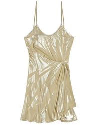 DIESEL - Kleedjes ,Geel ,Scoop Neck Party Dress - Lyst