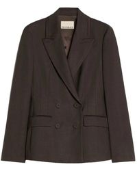 Pennyblack - Jassen ,Bruin ,Leer Pbbcapanna Slim Double-Breasted Blazer - Lyst