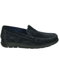 Sioux - Blauwe Suède Instappers - Lyst