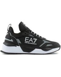 EA7 - Schwarzer silberner freizeit-sneaker - Lyst