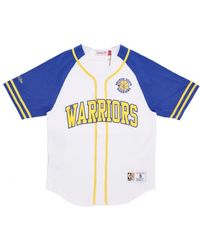 Mitchell & Ness - Fitness ,Veelkleurig ,Katoen Nba Practice Day Button Front Jersey - Lyst