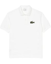 Lacoste - Polo Met Grote Logo Losse Pasvorm - Lyst