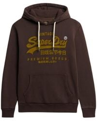 Superdry - Hoodies & Sweatvesten ,Bruin ,Katoen Vintage Logo Hoodie - Lyst