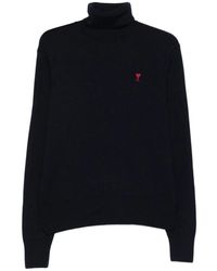 Ami Paris - Blauwe Sweaters Voor Een Stijlvolle Uitstraling - Lyst