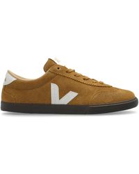 Veja - Schoenen ,Bruin ,Katoen Volley Suede - Lyst