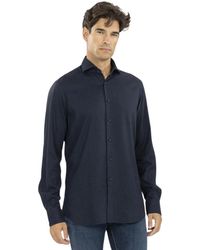 Xacus - Italiaans Medium Kraag Flanellen Overhemd - Lyst