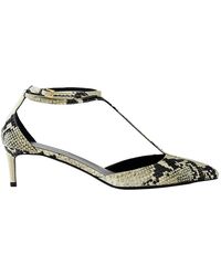 KHAITE - Schoenen ,Veelkleurig Python-Geëtste Leren Pumps - Lyst