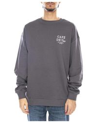 Vans - Hoodies & Sweatvesten ,Grijs ,Katoen Cafe Os Crewneck - Lyst