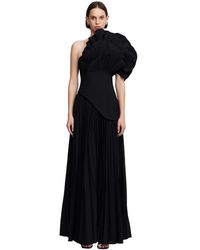 Acler - Schwarzes Polyesterkleid - Lyst