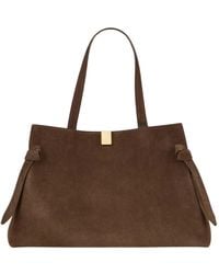 Yuzefi - Gyoza Wildleder Tote Tasche Schokolade - Lyst