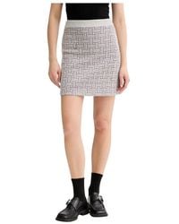 KENZO - Weave Logo-Detail Mini Rok - Lyst
