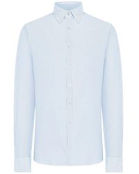 Rrd - Overhemden ,Blauw ,Oxford Jacquard Stripe Shirt - Lyst