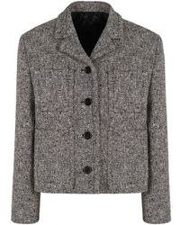 Gucci - Double Jas Van Mouliné Van Wol En Katoen - Lyst