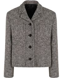Gucci - Double Jas Van Mouliné Van Wol En Katoen - Lyst