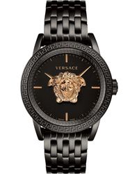 Versace - Empire uhr schwarz stahl 3d medusa logo - Lyst