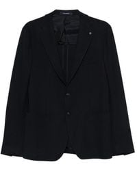 Tagliatore - Jassen ,Blauw ,Leer Virgin Wool Blend Jacket - Lyst